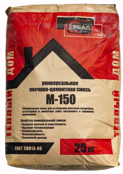 Песчано-цементная смесь (ПЦС) М150 (25кг)